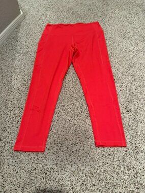 Zella | Athletic Yoga Pants w/Pockets | Bright Poppy | Size: XS